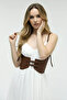 Brown Faux Leather Body Corset with Buckles - 2