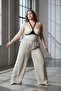 Plus Size Black Women's Belt Ring Detailed Leather Body Accessory