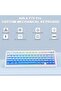 لوحة مفاتيح لاسلكية F75 Pro مزودة بإضاءة خلفية RGB بتقنية البلوتوث وتردد 2.4 جيجاهرتز مع مقبض متعدد الوظائف بلون أزرق متدرج، متوافقة مع أجهزة الكمبيوتر والكمبيوتر المحمول والتابلت، بتصميم إنجليزي - 2