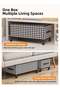SOTEN Under-Bed Storage Boxes with Wheels & Handles, Houndstooth Pattern Rolling Storage Organizer with Clear Window Lid, Low-Profile Large Capacity Storage Box for Clothes, Bedding, Shoes & Toys - 3