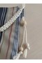 Handmade Design Striped Wooden Bead Detailed Shoulder Bag with Rope Strap - 4