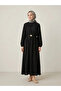 Ruffle Detail Dress-Black