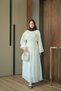 Women's Pleated Detailed Balloon Sleeve Dress Yellow - 4