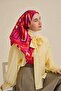 Twill Silk Scarf Bohemian Atlas Pattern Salmon 90X90 - 5