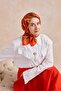 Twill Silk Detailed Belt Scarf Dark Orange 90X90 - 2