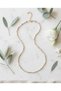Beaded Women's Necklace Gold Tube Bead Detailed Bone Vintage Jewelry - 5