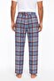 Men's Pajama Bottoms 100% Cotton Plaid Patterned with Pockets and Ties - 3