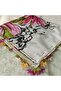Handmade Needlework Writing, Scarf, Yemeni, Mevlit Cover, Head Cover, 4 Sides Embroidered, 100% Cotton, 100*100cm - 2