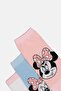 Kids Girl 3 Pairs Minnie Mouse Graphic Print Ankle Socks, Multicolor - 3