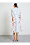 Light Blue Floral Shirt Midi Dress - 5