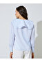 Blue Ruffle Peter Pan Collar Striped Shirt - 5