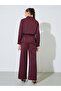 Burgundy Belted Shirt And Trousers Co-Ord Set - 5