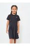 Girls Cotton Polo T-Shirt Dress With Flared Hem - 2