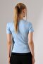 Women's Modal Brooch Detailed Draped Short Sleeve Blouse - 8