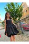 Girl's Black Balloon Skirt Birthday Evening Dress - 3