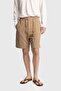 Linen Shorts with Waist Cord - 4