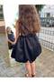 Girl's Black Balloon Skirt Birthday Evening Dress - 5
