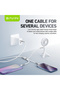 CB-365 3-In-1 Fast Charging Cable Nylon Braided 3A 480Mbps Data Transfer For Type-C/Micro/iPhone - 5