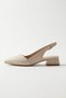 Lupa Beige (3 cm) Pointed Toe Daily Use Heeled Ballerinas - 8