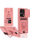 Ilkestor Redmi Note 13 Pro 4g Case Zuma Silicone with Business Card Holder and Ring (151504) - Pink
