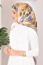 Vintage Rose Patterned Scarf Series Gray - 2