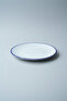 Set of 6 Valencia Serving Plates 27cm Rim Navy Blue - 3