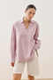 Open Collar Oval Shirt Pink - 7