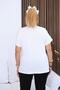 Plus Size Blouse with Lace and Stones on the Shoulders - 8