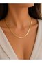 Women's Gold Color Herringbone 316L Stainless Steel Chain Necklace 5 mm