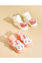 Baby Pink And White Bib And Rattle Socks Set 5 Piece - 3