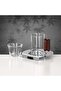 21 Pieces Tea & Coffee Set, Silver & Dark Wood - 3
