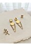 Steel Quarter Dangle Earrings