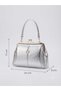 Women's Clip-On Scholarship 4-Compartment Faux Leather Adjustable Strap Hand Shoulder and Crossbody Bag - 8