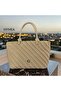 Premium g Logo Diagonal Woven Women's Hand and Shoulder Bag
