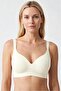 Women's 6825 2-Piece Economical Pack Black - Ecru One-Piece Seamless Underwire-Free Daily Laser Cut Bra - 3