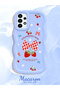 Samsung Galaxy A13 4g Compatible Case Camera Protector Blue Silicone Couple Phone Case Strawberry Pattern - 2