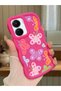 Vivo Y16 Compatible Case Camera Protector Red Silicone Couple Phone Case Butterfly Pattern
