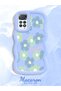 Redmi Note 11 Pro 4g Compatible Case Camera Protector Blue Silicone Couple Phone Case Floral Pattern - 2