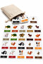Montessori Animals English-Turkish Educational Card Set |   3 mm Mdf Flash Card |   Bilingual Learning Cards |   5.5 X 7.5 cm