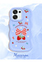 Oppo A6 Pro 5g Compatible Case Camera Protector Blue Silicone Couple Phone Case Strawberry Pattern - 2