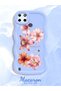 Realme C25Y Compatible Case Camera Protector Blue Silicone Couple Phone Case Floral Pattern - 2