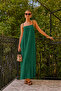 Adjustable straps square neck long woven dress - 5