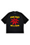 Unisex Women's Men's Fun Fact Ur a Puta Front Printed Oversized Thick Fabric Relaxed Fit T-Shirt - 3