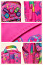 Girl's Primary School School Bag and Pen Holder Set Multi-Compartment Waterproof Orthopedic 2-Piece Pink - 5