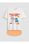 White Stitch and Angel Printed Girls' Set