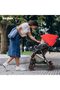 Baby Stroller for Travel with 3 Position Adjustable Seat & Canopy, Reversible Handle,(Red) - 2