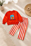 Unisex Red Striped Children's Set - 3