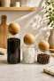 Halo – 3-Piece Bamboo Globe Jar Set with Lids