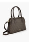 Monogram Print Tote Bag with Detachable Strap - 3