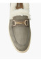 Women Faux Fur Slip-On Loafers - 4